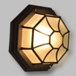 GLOBOSTAR® RUBY 00912 Vintage Φωτιστικό Οροφής με Ντουί 1 x E27 AC 220-240V IP20 - Μαύρο & Λευκό - Μ27 x Π27 x Υ12cm - Image 3