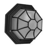 GLOBOSTAR® RUBY 00912 Vintage Φωτιστικό Οροφής με Ντουί 1 x E27 AC 220-240V IP20 - Μαύρο & Λευκό - Μ27 x Π27 x Υ12cm - Image 4