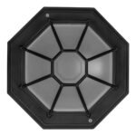 GLOBOSTAR® RUBY 00912 Vintage Φωτιστικό Οροφής με Ντουί 1 x E27 AC 220-240V IP20 - Μαύρο & Λευκό - Μ27 x Π27 x Υ12cm - Image 5