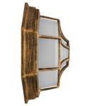 GLOBOSTAR® RUBY 00913 Vintage Φωτιστικό Οροφής με Ντουί 1 x E27 AC 220-240V IP20 - Χάλκινο Εφέ Σκουριάς - Μ21 x Π21 x Υ10cm - Image 6