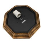 GLOBOSTAR® RUBY 00913 Vintage Φωτιστικό Οροφής με Ντουί 1 x E27 AC 220-240V IP20 - Χάλκινο Εφέ Σκουριάς - Μ21 x Π21 x Υ10cm - Image 7