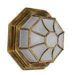 GLOBOSTAR® RUBY 00914 Vintage Φωτιστικό Οροφής με Ντουί 1 x E27 AC 220-240V IP20 - Μπρούτζινο Εφέ Σκουριάς - Μ21 x Π21 x Υ10cm