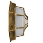 GLOBOSTAR® RUBY 00914 Vintage Φωτιστικό Οροφής με Ντουί 1 x E27 AC 220-240V IP20 - Μπρούτζινο Εφέ Σκουριάς - Μ21 x Π21 x Υ10cm - Image 6