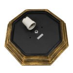 GLOBOSTAR® RUBY 00914 Vintage Φωτιστικό Οροφής με Ντουί 1 x E27 AC 220-240V IP20 - Μπρούτζινο Εφέ Σκουριάς - Μ21 x Π21 x Υ10cm - Image 7