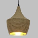 GLOBOSTAR® SHANGHAI ROPE 00916 Boho Κρεμαστό Φωτιστικό Οροφής με Ντουί 1 x E27 AC 220-240V IP20 - Μπεζ - Μ24 x Π24 x Υ30cm - Image 2