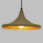 GLOBOSTAR® SHANGHAI ROPE 00917 Boho Κρεμαστό Φωτιστικό Οροφής με Ντουί 1 x E27 AC 220-240V IP20 - Μπεζ - Μ37 x Π37 x Υ20cm - Image 2