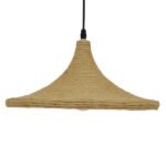 GLOBOSTAR® SHANGHAI ROPE 00917 Boho Κρεμαστό Φωτιστικό Οροφής με Ντουί 1 x E27 AC 220-240V IP20 - Μπεζ - Μ37 x Π37 x Υ20cm - Image 4