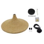 GLOBOSTAR® SHANGHAI ROPE 00917 Boho Κρεμαστό Φωτιστικό Οροφής με Ντουί 1 x E27 AC 220-240V IP20 - Μπεζ - Μ37 x Π37 x Υ20cm - Image 9