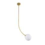 GLOBOSTAR® DRIZZLE 00922 Μοντέρνο Φωτιστικό Οροφής με Ντουί 1 x E27 AC 220-240V IP20 - Λευκό & Χρυσό - Μ15 x Π15 x Υ70cm - Image 3