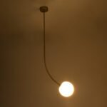 GLOBOSTAR® DRIZZLE 00922 Μοντέρνο Φωτιστικό Οροφής με Ντουί 1 x E27 AC 220-240V IP20 - Λευκό & Χρυσό - Μ15 x Π15 x Υ70cm - Image 4