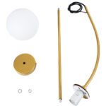 GLOBOSTAR® DRIZZLE 00922 Μοντέρνο Φωτιστικό Οροφής με Ντουί 1 x E27 AC 220-240V IP20 - Λευκό & Χρυσό - Μ15 x Π15 x Υ70cm - Image 10