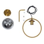 GLOBOSTAR® VIENNA 00923 Μοντέρνο Φωτιστικό Τοίχου - Απλίκα με Ντουί 1 x E27 AC 220-240V IP20 - Χρυσό & Μαύρο Φιμέ - Μ25 x Π23 x Υ27cm - Image 11