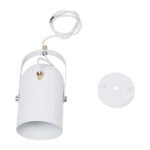 GLOBOSTAR® HAZEL 00924 Μοντέρνο Κρεμαστό Φωτιστικό Οροφής με Ντουί 1 x E27 AC 220-240V IP20 - Λευκό & Χρυσό - Μ12 x Π12 x Υ27cm - Image 10