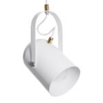 GLOBOSTAR® HAZEL 00924 Μοντέρνο Κρεμαστό Φωτιστικό Οροφής με Ντουί 1 x E27 AC 220-240V IP20 - Λευκό & Χρυσό - Μ12 x Π12 x Υ27cm - Image 5