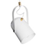 GLOBOSTAR® HAZEL 00924 Μοντέρνο Κρεμαστό Φωτιστικό Οροφής με Ντουί 1 x E27 AC 220-240V IP20 - Λευκό & Χρυσό - Μ12 x Π12 x Υ27cm - Image 6