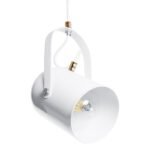 GLOBOSTAR® HAZEL 00924 Μοντέρνο Κρεμαστό Φωτιστικό Οροφής με Ντουί 1 x E27 AC 220-240V IP20 - Λευκό & Χρυσό - Μ12 x Π12 x Υ27cm - Image 7