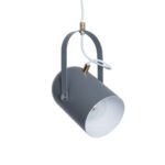 GLOBOSTAR® HAZEL 00925 Μοντέρνο Κρεμαστό Φωτιστικό Οροφής με Ντουί 1 x E27 AC 220-240V IP20 - Γκρι & Χρυσό - Μ12 x Π12 x Υ27cm - Image 2