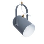 GLOBOSTAR® HAZEL 00925 Μοντέρνο Κρεμαστό Φωτιστικό Οροφής με Ντουί 1 x E27 AC 220-240V IP20 - Γκρι & Χρυσό - Μ12 x Π12 x Υ27cm - Image 5