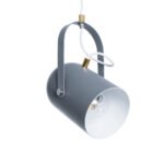 GLOBOSTAR® HAZEL 00925 Μοντέρνο Κρεμαστό Φωτιστικό Οροφής με Ντουί 1 x E27 AC 220-240V IP20 - Γκρι & Χρυσό - Μ12 x Π12 x Υ27cm - Image 7