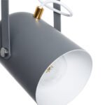 GLOBOSTAR® HAZEL 00925 Μοντέρνο Κρεμαστό Φωτιστικό Οροφής με Ντουί 1 x E27 AC 220-240V IP20 - Γκρι & Χρυσό - Μ12 x Π12 x Υ27cm - Image 8