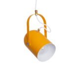 GLOBOSTAR® HAZEL 00926 Μοντέρνο Κρεμαστό Φωτιστικό Οροφής με Ντουί 1 x E27 AC 220-240V IP20 - Πορτοκαλί & Χρυσό - Μ12 x Π12 x Υ27cm - Image 2