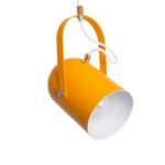 GLOBOSTAR® HAZEL 00926 Μοντέρνο Κρεμαστό Φωτιστικό Οροφής με Ντουί 1 x E27 AC 220-240V IP20 - Πορτοκαλί & Χρυσό - Μ12 x Π12 x Υ27cm - Image 5