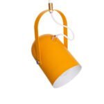 GLOBOSTAR® HAZEL 00926 Μοντέρνο Κρεμαστό Φωτιστικό Οροφής με Ντουί 1 x E27 AC 220-240V IP20 - Πορτοκαλί & Χρυσό - Μ12 x Π12 x Υ27cm - Image 6