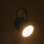 GLOBOSTAR® HAZEL 00927 Μοντέρνο Κρεμαστό Φωτιστικό Οροφής με Ντουί 1 x E27 AC 220-240V IP20 - Γαλάζιο & Χρυσό - Μ12 x Π12 x Υ27cm - Image 3