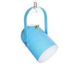 GLOBOSTAR® HAZEL 00927 Μοντέρνο Κρεμαστό Φωτιστικό Οροφής με Ντουί 1 x E27 AC 220-240V IP20 - Γαλάζιο & Χρυσό - Μ12 x Π12 x Υ27cm - Image 6