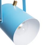 GLOBOSTAR® HAZEL 00927 Μοντέρνο Κρεμαστό Φωτιστικό Οροφής με Ντουί 1 x E27 AC 220-240V IP20 - Γαλάζιο & Χρυσό - Μ12 x Π12 x Υ27cm - Image 8