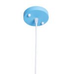 GLOBOSTAR® HAZEL 00927 Μοντέρνο Κρεμαστό Φωτιστικό Οροφής με Ντουί 1 x E27 AC 220-240V IP20 - Γαλάζιο & Χρυσό - Μ12 x Π12 x Υ27cm - Image 9