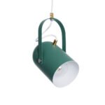 GLOBOSTAR® HAZEL 00928 Μοντέρνο Κρεμαστό Φωτιστικό Οροφής με Ντουί 1 x E27 AC 220-240V IP20 - Πράσινο & Χρυσό - Μ12 x Π12 x Υ27cm - Image 2