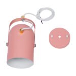 GLOBOSTAR® HAZEL 00929 Μοντέρνο Κρεμαστό Φωτιστικό Οροφής με Ντουί 1 x E27 AC 220-240V IP20 - Ροζ & Χρυσό - Μ12 x Π12 x Υ27cm - Image 10