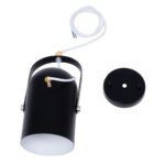 GLOBOSTAR® HAZEL 00930 Μοντέρνο Κρεμαστό Φωτιστικό Οροφής με Ντουί 1 x E27 AC 220-240V IP20 - Μαύρο & Χρυσό - Μ12 x Π12 x Υ27cm - Image 10