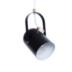 GLOBOSTAR® HAZEL 00930 Μοντέρνο Κρεμαστό Φωτιστικό Οροφής με Ντουί 1 x E27 AC 220-240V IP20 - Μαύρο & Χρυσό - Μ12 x Π12 x Υ27cm - Image 2