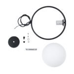 GLOBOSTAR® MADRID 00931 Μοντέρνο Κρεμαστό Φωτιστικό Οροφής με Ντουί 1 x E27 AC 220-240V IP20 - Μαύρο & Λευκό - Μ30 x Π20 x Υ30cm - Image 11