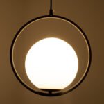 GLOBOSTAR® MADRID 00931 Μοντέρνο Κρεμαστό Φωτιστικό Οροφής με Ντουί 1 x E27 AC 220-240V IP20 - Μαύρο & Λευκό - Μ30 x Π20 x Υ30cm - Image 3