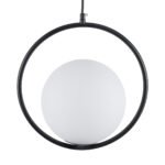 GLOBOSTAR® MADRID 00931 Μοντέρνο Κρεμαστό Φωτιστικό Οροφής με Ντουί 1 x E27 AC 220-240V IP20 - Μαύρο & Λευκό - Μ30 x Π20 x Υ30cm - Image 5