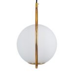 GLOBOSTAR® MADRID 00932 Μοντέρνο Κρεμαστό Φωτιστικό Οροφής με Ντουί 1 x E27 AC 220-240V IP20 - Χρυσό & Λευκό - Μ30 x Π20 x Υ30cm - Image 7