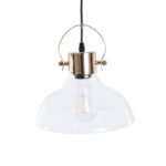 GLOBOSTAR® JAVER 00933 Vintage Κρεμαστό Φωτιστικό Οροφής με Ντουί 1 x E27 AC 220-240V IP20 - Διάφανο & Ροζ Χρυσό - Μ24.5 x Π24.5 x Υ25cm - Image 5