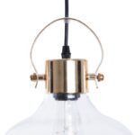 GLOBOSTAR® JAVER 00933 Vintage Κρεμαστό Φωτιστικό Οροφής με Ντουί 1 x E27 AC 220-240V IP20 - Διάφανο & Ροζ Χρυσό - Μ24.5 x Π24.5 x Υ25cm - Image 4