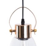 GLOBOSTAR® JAVER 00934 Vintage Κρεμαστό Φωτιστικό Οροφής με Ντουί 1 x E27 AC 220-240V IP20 - Διάφανο & Ροζ Χρυσό - Μ14.5 x Π14.5 x Υ28cm - Image 7