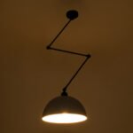 GLOBOSTAR® LOTUS 00937 Μοντέρνο Φωτιστικό Οροφής με Ντουί 1 x E27 AC 220-240V IP20 - Γκρι & Μαύρο - Μ30 x Π30 x Υ21cm - Image 3