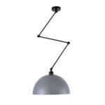 GLOBOSTAR® LOTUS 00937 Μοντέρνο Φωτιστικό Οροφής με Ντουί 1 x E27 AC 220-240V IP20 - Γκρι & Μαύρο - Μ30 x Π30 x Υ21cm - Image 4