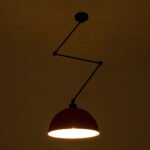 GLOBOSTAR® LOTUS 00938 Μοντέρνο Φωτιστικό Οροφής με Ντουί 1 x E27 AC 220-240V IP20 - Κόκκινο & Μαύρο - Μ30 x Π30 x Υ21cm - Image 3