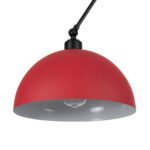 GLOBOSTAR® LOTUS 00938 Μοντέρνο Φωτιστικό Οροφής με Ντουί 1 x E27 AC 220-240V IP20 - Κόκκινο & Μαύρο - Μ30 x Π30 x Υ21cm - Image 7
