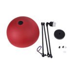 GLOBOSTAR® LOTUS 00938 Μοντέρνο Φωτιστικό Οροφής με Ντουί 1 x E27 AC 220-240V IP20 - Κόκκινο & Μαύρο - Μ30 x Π30 x Υ21cm - Image 9