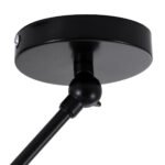 GLOBOSTAR® LOTUS 00938 Μοντέρνο Φωτιστικό Οροφής με Ντουί 1 x E27 AC 220-240V IP20 - Κόκκινο & Μαύρο - Μ30 x Π30 x Υ21cm - Image 10