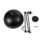 GLOBOSTAR® LOTUS 00939 Μοντέρνο Φωτιστικό Οροφής με Ντουί 1 x E27 AC 220-240V IP20 - Μαύρο - Μ30 x Π30 x Υ21cm - Image 9