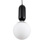 GLOBOSTAR® MAVERICK 00945 Μοντέρνο Κρεμαστό Φωτιστικό Οροφής με Ντουί 1 x E27 AC 220-240V IP20 - Μαύρο & Λευκό - Μ15 x Π15 x Υ33cm - Image 5